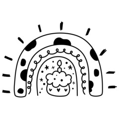 Baby Cow birthday rainbow, cow rainbow 