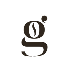 g Coffee Bean Logo Identity. Initials G Simple Logo Coffee for Brand Identity - obrazy, fototapety, plakaty