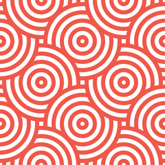 Fototapeta na wymiar Seamless pattern with red circles