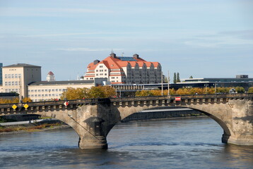 Dresden, Augustusbrücke über die Elbe