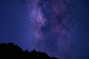 Fototapeta na wymiar Starry Milky Way on Oahu, Hawaii