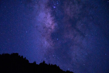 Fototapeta na wymiar Starry Milky Way on Oahu, Hawaii