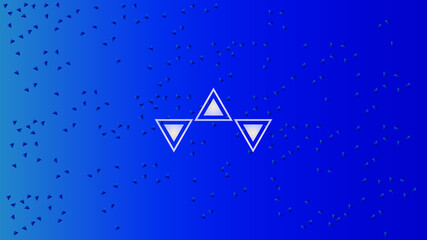 blue abstract wallpaper with triangle ornament