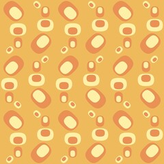 Fototapeta na wymiar Rounded abstract seamless pattern - accent for any surfaces.