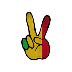 World countries. Hand sign Victory. Mali