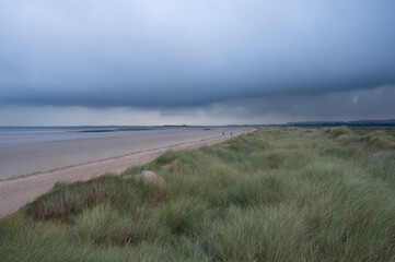 Fototapeta na wymiar Stormy weather at Titchwell beach
