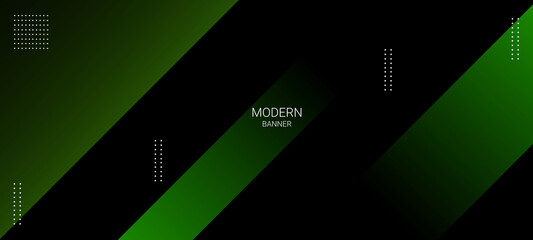 Abstract geometric green gradient glowing lines illustration pattern background