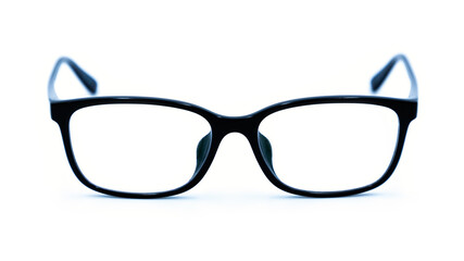 Classic eyeglasses close-up isolated on white background