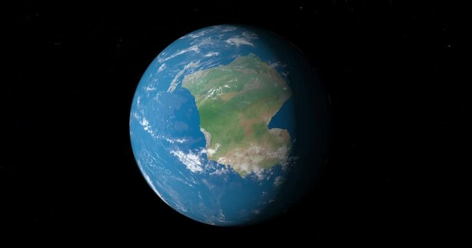 Vaalbara Supercontinent in planet earth. Loop