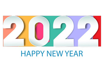 2022 happy new year.Paper cut 2022 word for new year festival.card,happy,Vector concept luxury designs and new year celebration.