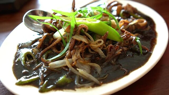 squid broiled with soy sauce and chili