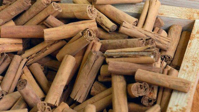 ceylon cinnamon from sri lanka sticks decorative background texture