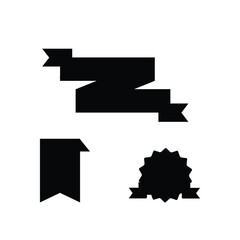 Set of Ribbons. Ribbon elements. Starburst label. Vintage. Modern simple ribbons collection. Vector illustration.