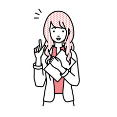 立って書類を手に持って何かひらめいたジャケットの女性