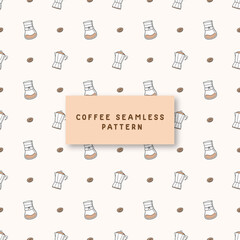 vintage coffee seamless pattern vector