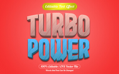 Turbo power editable text effect template style