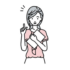 立って書類を手に持って何かひらめいたオフィスカジュアルの女性