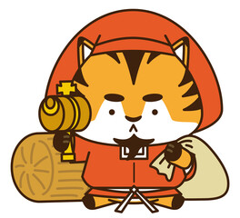 七福神の大黒天様に扮した寅