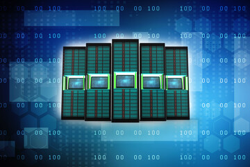 3d rendering Database storage data base
