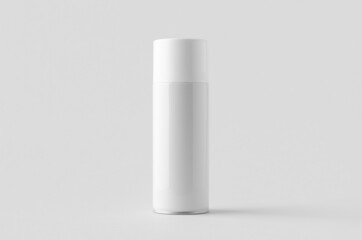 White spray paint can mockup.