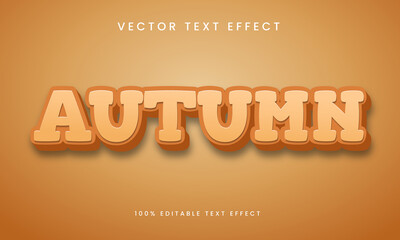 Editable text effect autumn 3d text style	