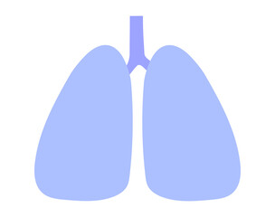 何にでも使える不健康な状態のシンプルな肺のイラスト。