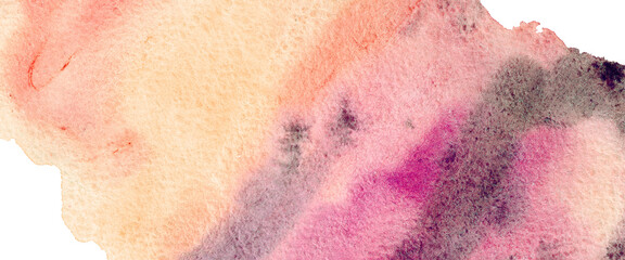 Watercolor abstract background, hand painted colorful pink textured design for banner, web banners, template, poster, business card, prints, wedding invite
