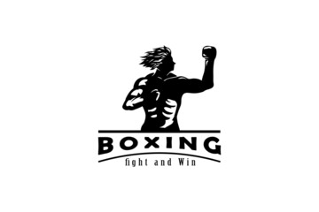 classic style of figh boxing logo design. a design or emblem commonly used by commercial enterprises