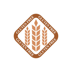 Gluten free icon isolated on white background