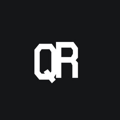 Letter QR Logo Design Vector