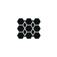 Vector Beehive Logo Design, Concept of Hexagon Cube Style