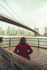 Brooklyn bridge, NYC view
