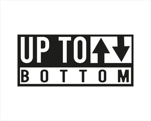 Up To Bottom Logo Template, Vector
