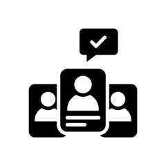 Recruitment vector solid icon style illustration. EPS 10 file