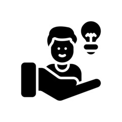 Ideas vector solid icon style illustration. EPS 10 file