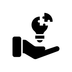 Solution Provider vector solid icon style illustration. EPS 10 file