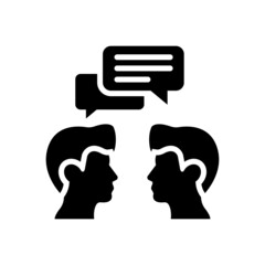 Communication vector solid icon style illustration. EPS 10 file