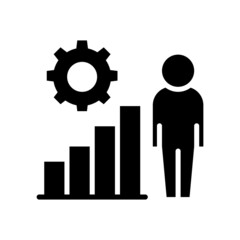 Personal Growth vector solid icon style illustration. EPS 10 file