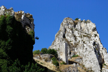 Conte Luna castle view over Caltabellotta, Agrigento, Sicily, Italy