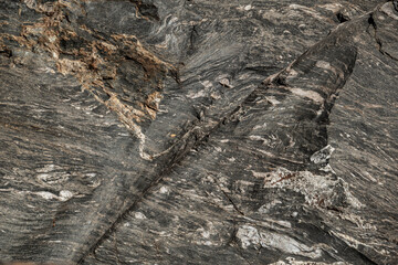 Close up of washed out slate rocks in the Poqueira river valley, Sierra Nevada National Park, Andalusia, Spain