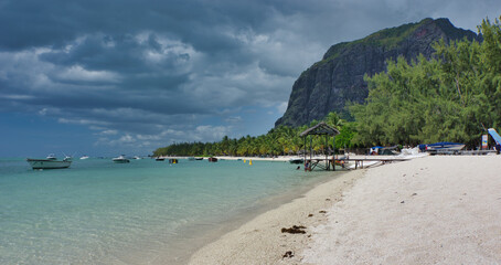 beach with boats