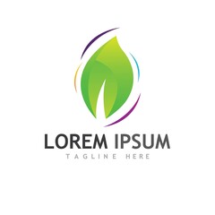 Obraz premium leaf logo and vector images