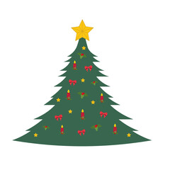 Christmas tree. Vector illustration  eps10