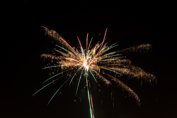 fireworks in new year