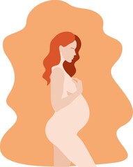 illustration of a pregnat woman