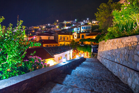 Chora is a traditional medieval village and capital of Samothraki island, Greece