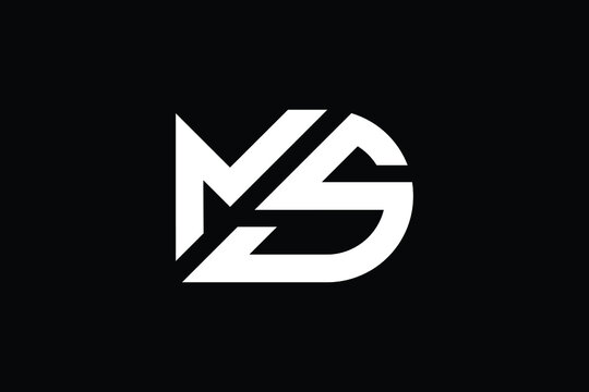 SM logo letter design on luxury background. MS logo monogram initials letter concept. SM icon logo design. MS elegant and Professional letter icon design on black background. M S SM MS