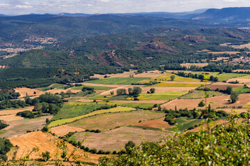 Fototapeta na wymiar Valcabado viewpoint, Covalagua natural area, Las Loras, Palencia mountain
