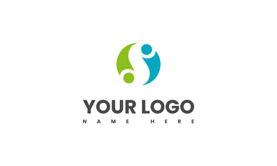 health care logo design template, medical logo design, letter S medical logo, healthy people logo design