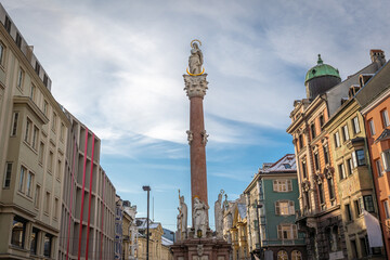 Fototapeta na wymiar St Anne Column (Annasaule) - Innsbruck, Tyrol, Austria